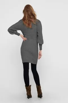Vestido corto de canalé