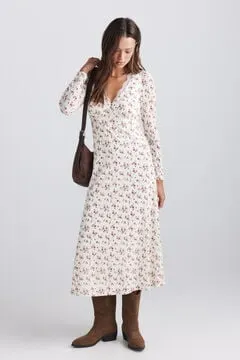 Vestido midi estampado lace