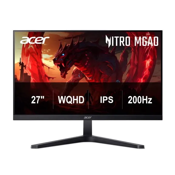 Deal, Acer Nitro 27" WQHD (2560 x 1440) IPS Gaming Monitor, AMD FreeSync Premium Technology, Up to 200Hz, Up to 0.5ms, Black, MGA270U X2biipx Now $135.00 Was $229.99