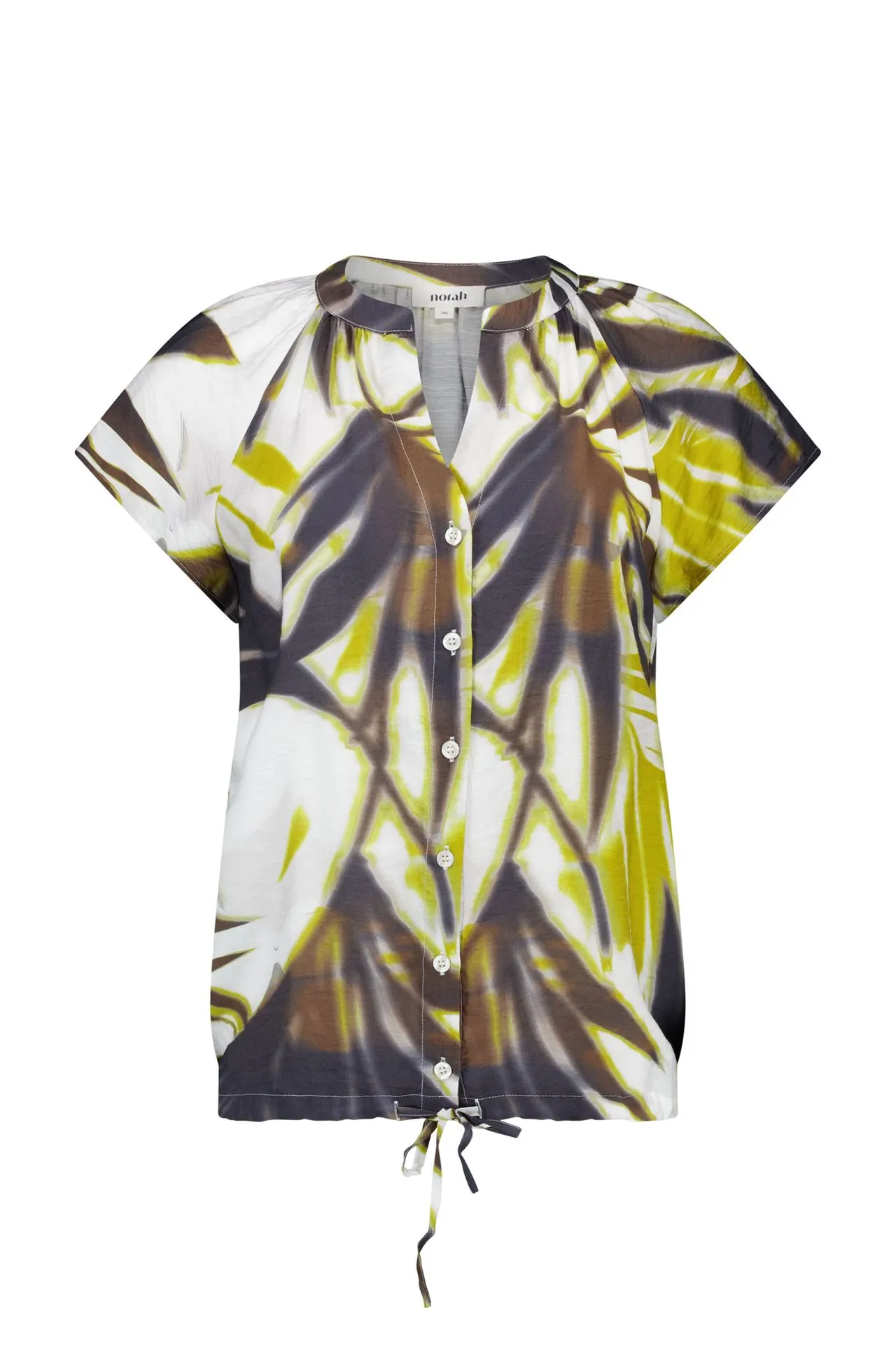 Grijs/groene blouse met grafische print