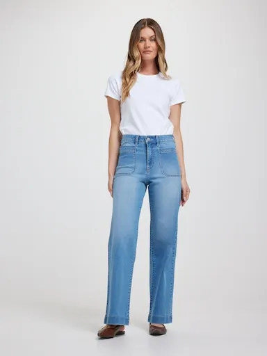 Just Jeans Originals Patch Pocket Wide Leg Jeans