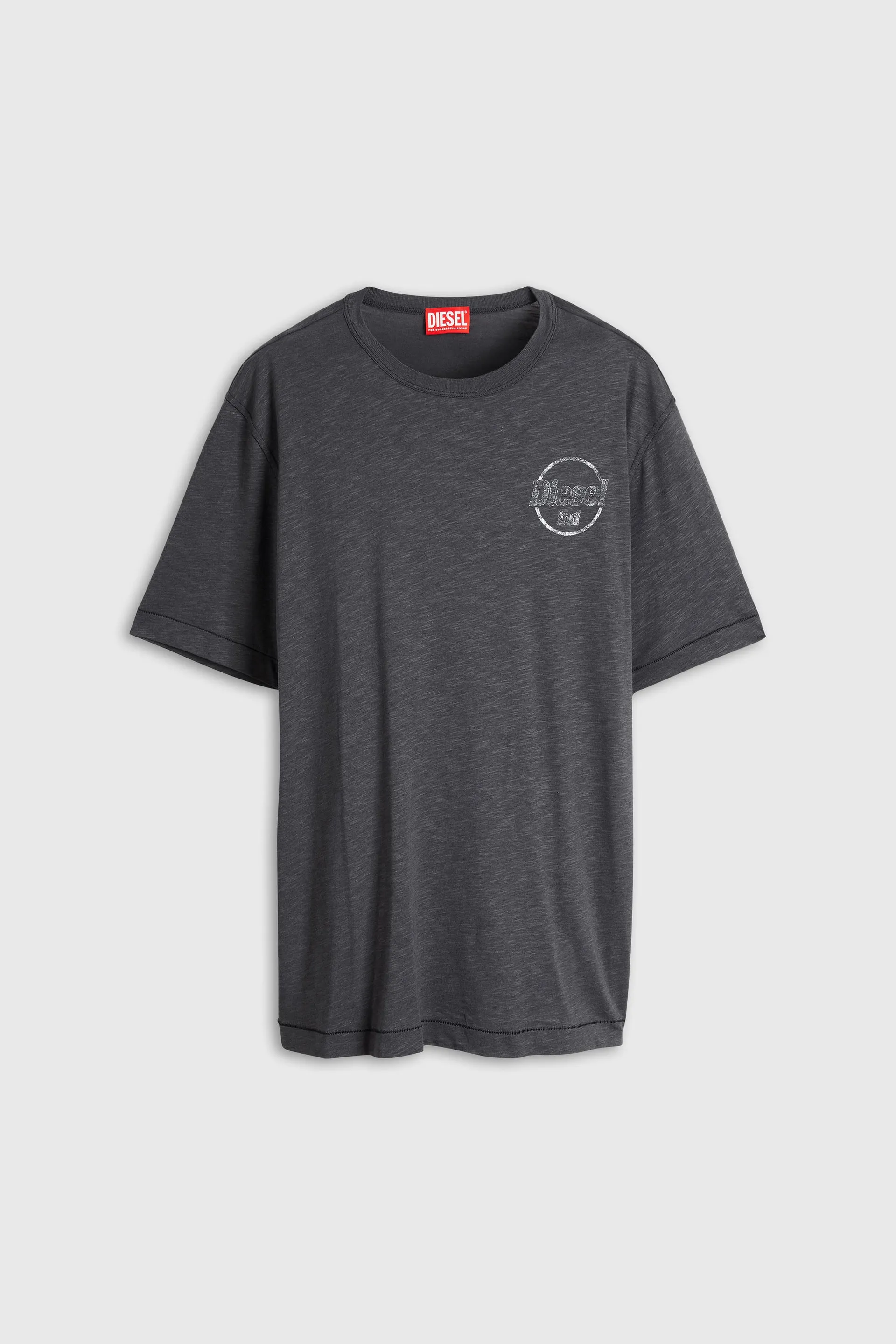 T-shirt in slub jersey with crack print