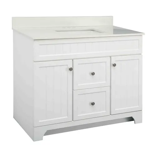 Whitton 42-inch W Vanity Combo with White Engineered Stone Top