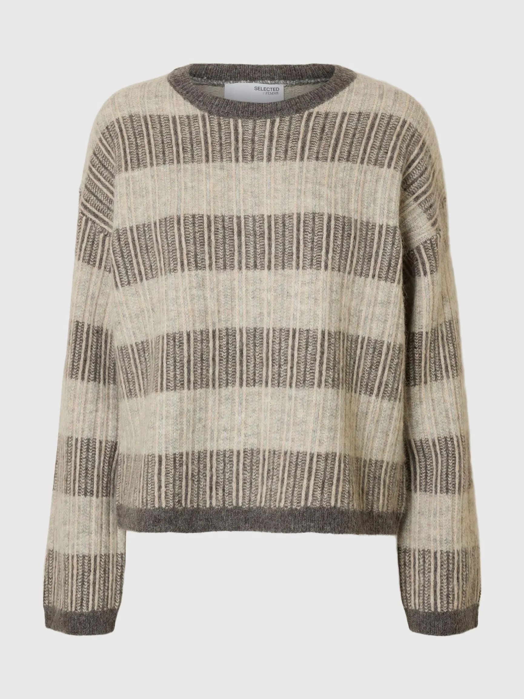 ULLBLANDING STRIKKET PULLOVER