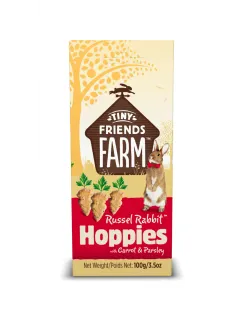 Tiny Friends Farm Russel Hoppies - Knaagdiersnack - Wortel Peterselie 100 g