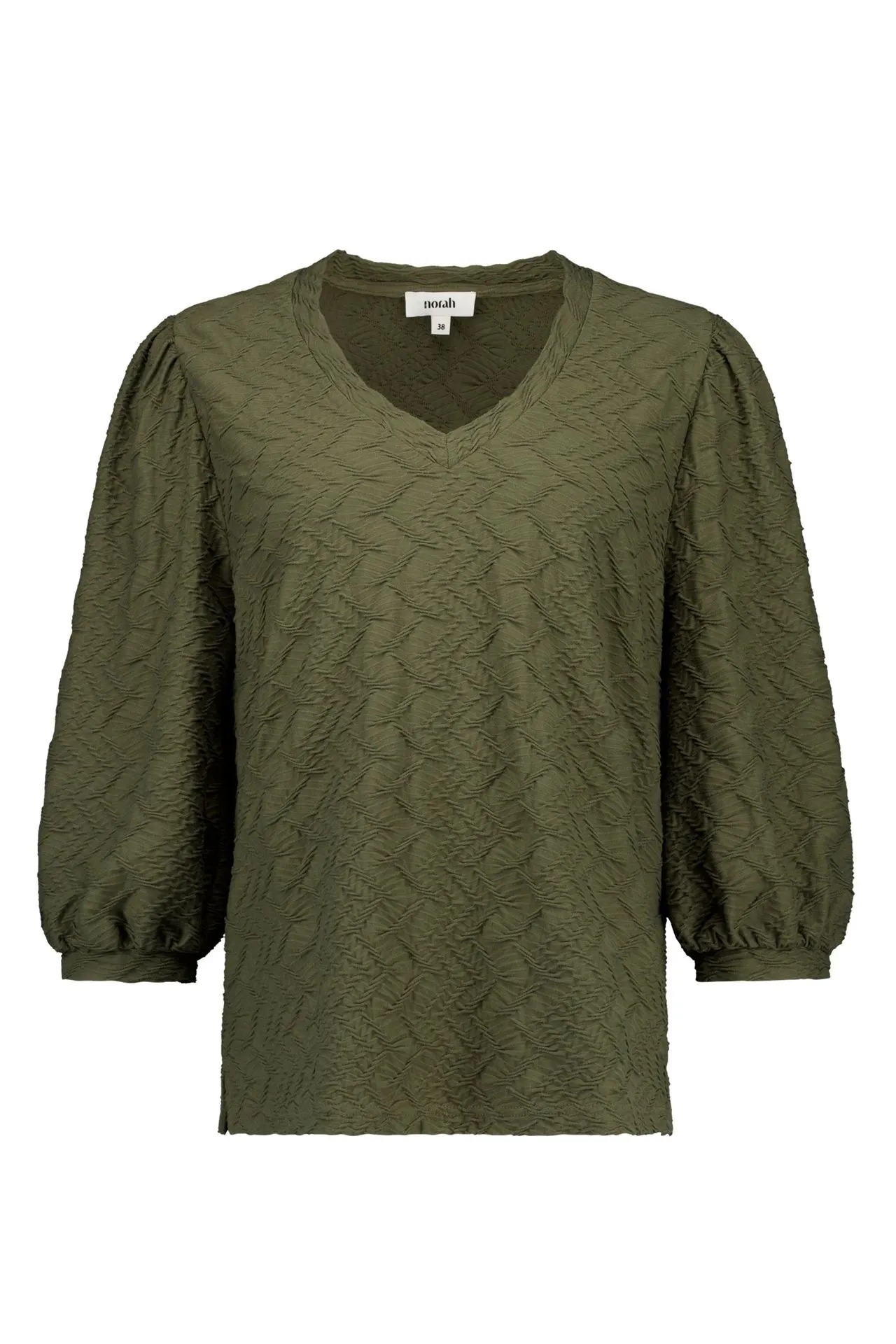 Donkergroen shirt met structuur