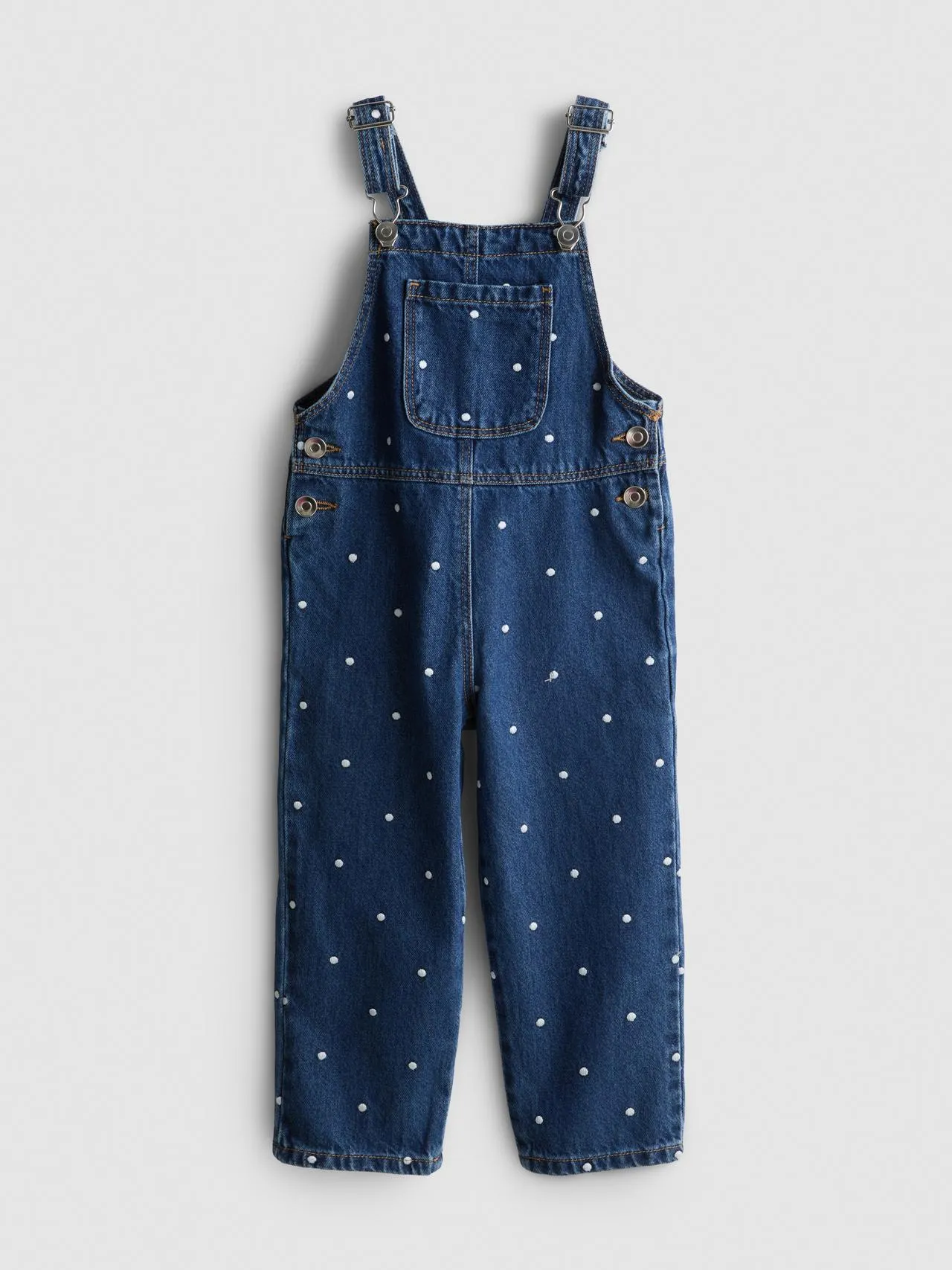 1–9 ans | Salopette en denim de coton à pois