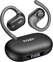 TOZO OpenWear Open Ear Headphones, Adjustable Ear Hooks, Ultra Comfort, Punchy Bass Bluetooth Headphones 5.4 with Smart Digital Display, Immersive Audio Earbuds, Stereo Bass, Fast Charging