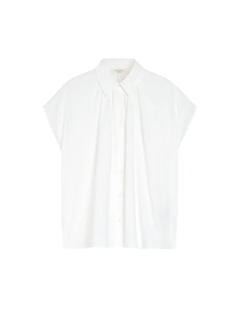 Loose-Fitting Cotton Shirt - Hvit
