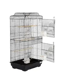 Sky Pet Products Vogelkooi Liberta Lotus - Vogelverblijven - 36x46x92 cm Zwart