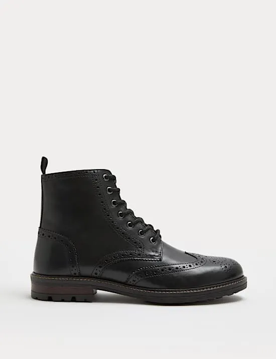 Chukka-Lederstiefel im Budapester-Design