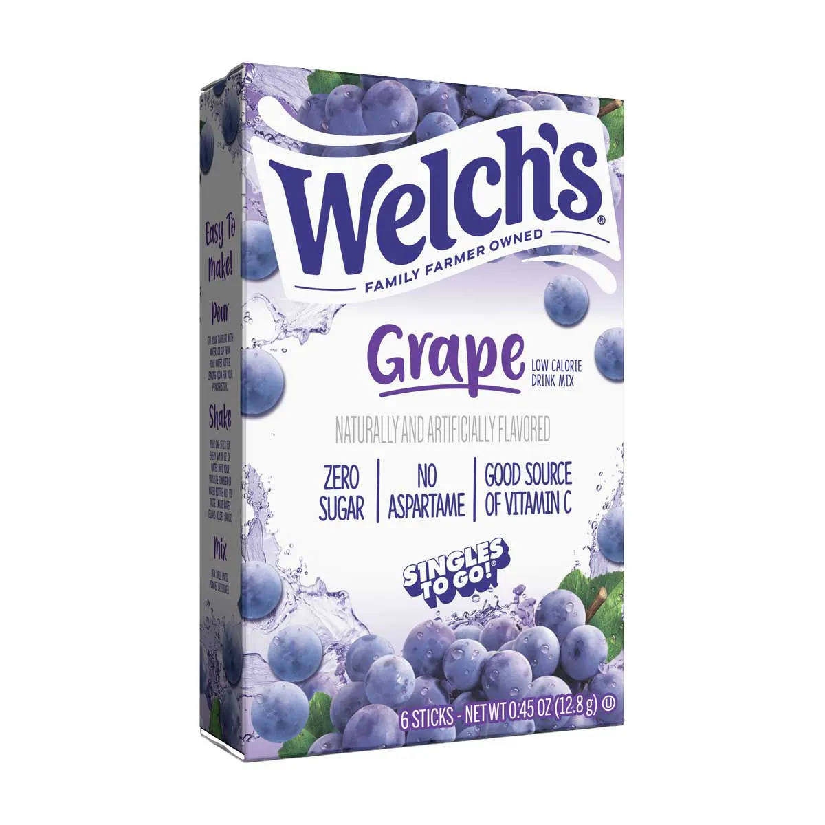 Welch's Drink Sticks, Grape, 6 ct