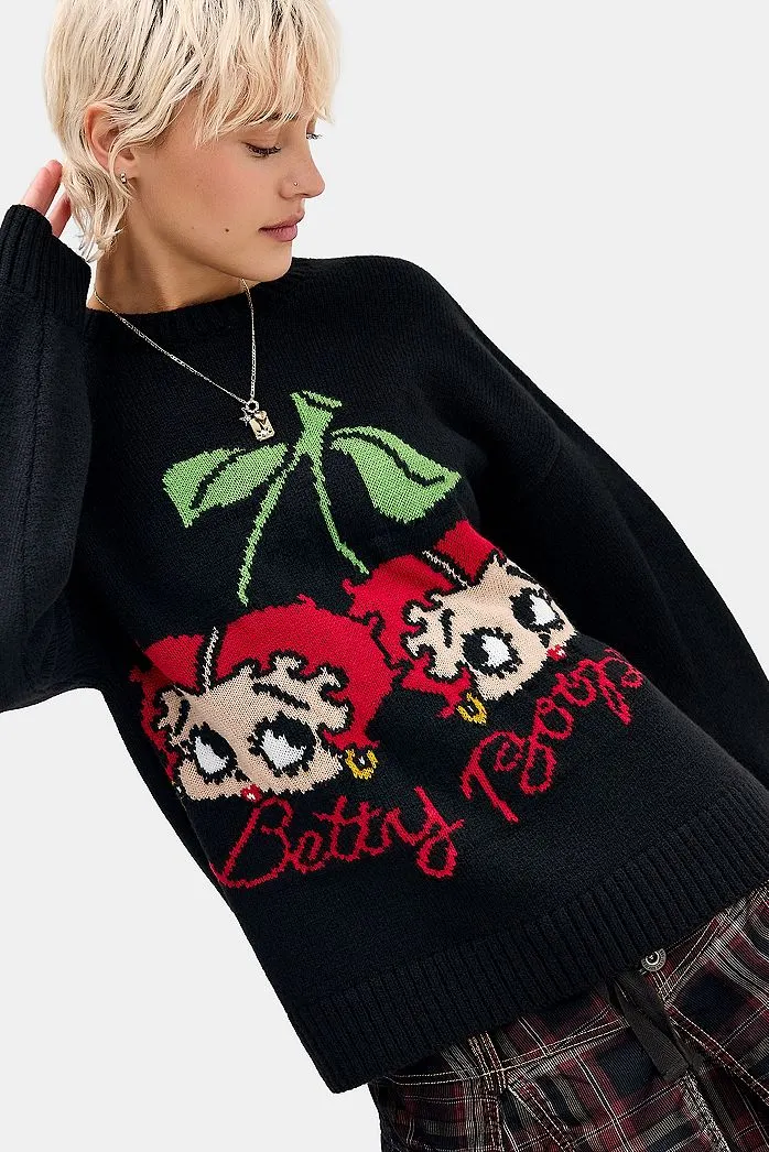 Maglione in maglia UO Black Betty Boop Cherry