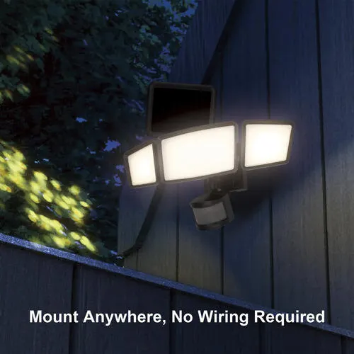 Patriot Lighting® Solar-Powered LED Tri-Head Motion Sensor Security Light