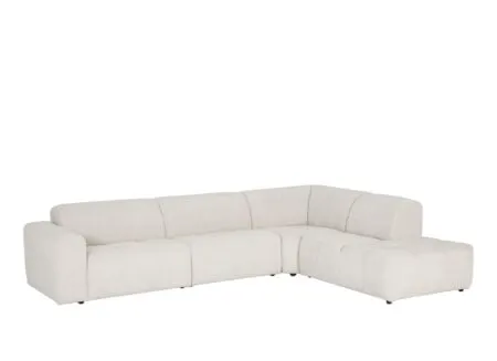 Hoeksalon Daegu 334x238cm - stof - ecru