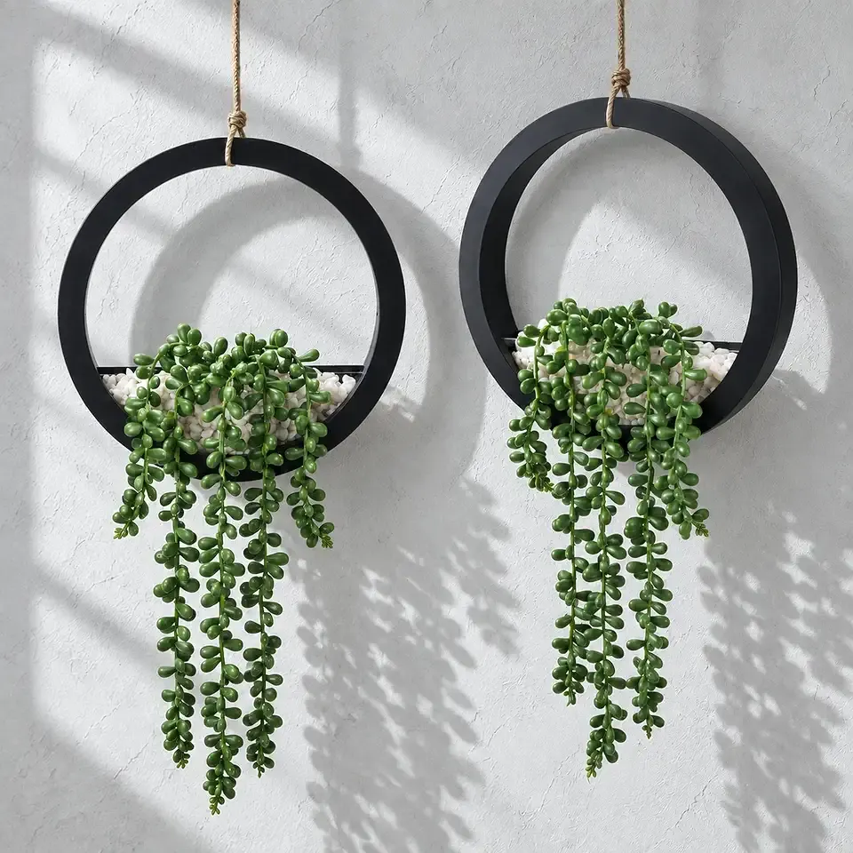 Der Rose 2 Pack Hanging Artificial String of Pearls for Wall Decor