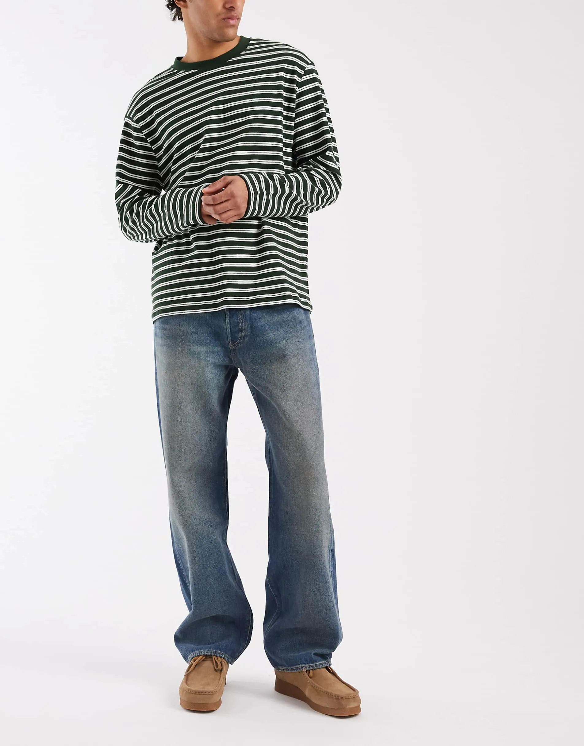 Levi's 501 loose straight jeans in mid blue