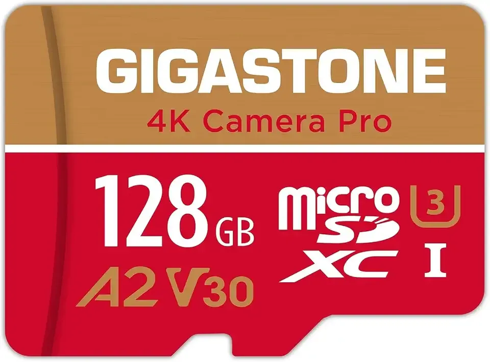 【5-Years Data Recovery】 GIGASTONE 128GB Micro SD Card, 4K Video Recording for GoPro, Action Camera, DJI, Drone, Nintendo-Switch, R/W up to 100/50 MB/s MicroSDXC Memory Card UHS-I U3 A2 V30