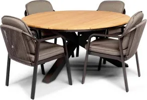 Tierra Outdoor 4-zits diningset Orbital met Pep antraciet
