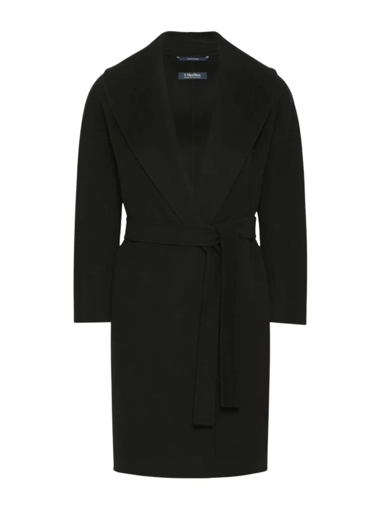 Double-Faced Wool Robe Coat - Sort