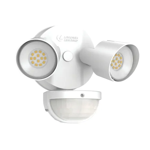 Lithonia Lighting® White LED Dual-Head Motion Sensor Outdoor Security Flood Light