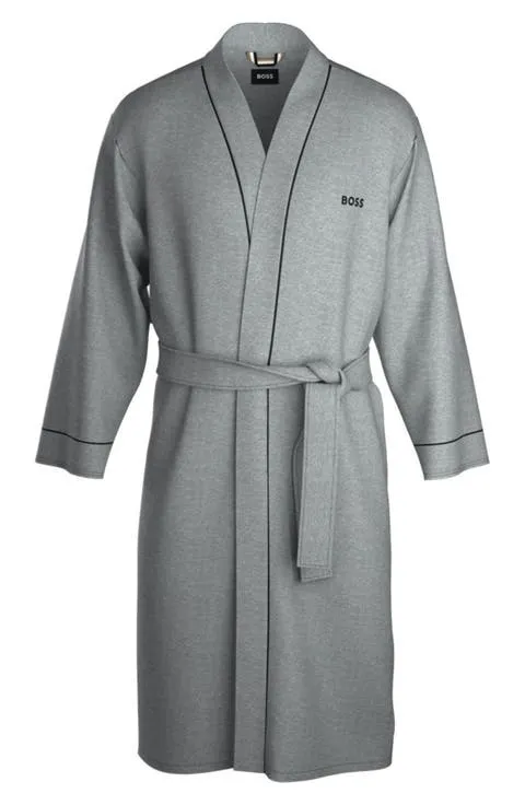 BOSS Men's Piped Cotton Robe