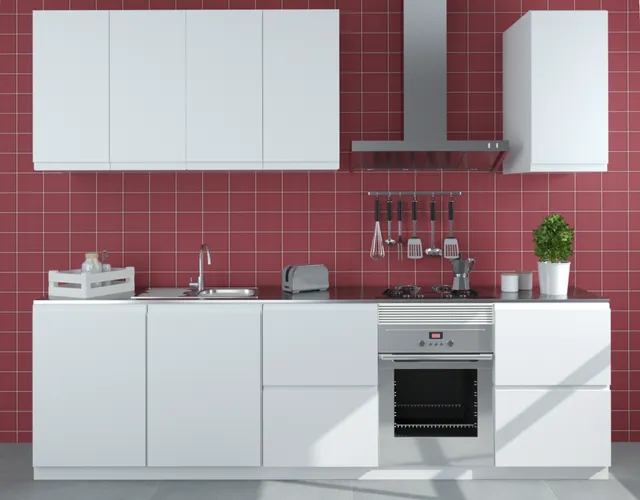 Cocina en kit DELINIA iD Tokyo blanco mate 300 cm con muebles altos y bajos