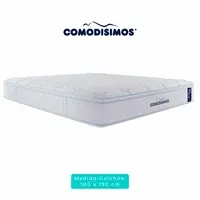Colchón Comodisimos Doble Sensación de Firmeza Suave Soft Motion 100x190x32 + 1 Almohada + Protector