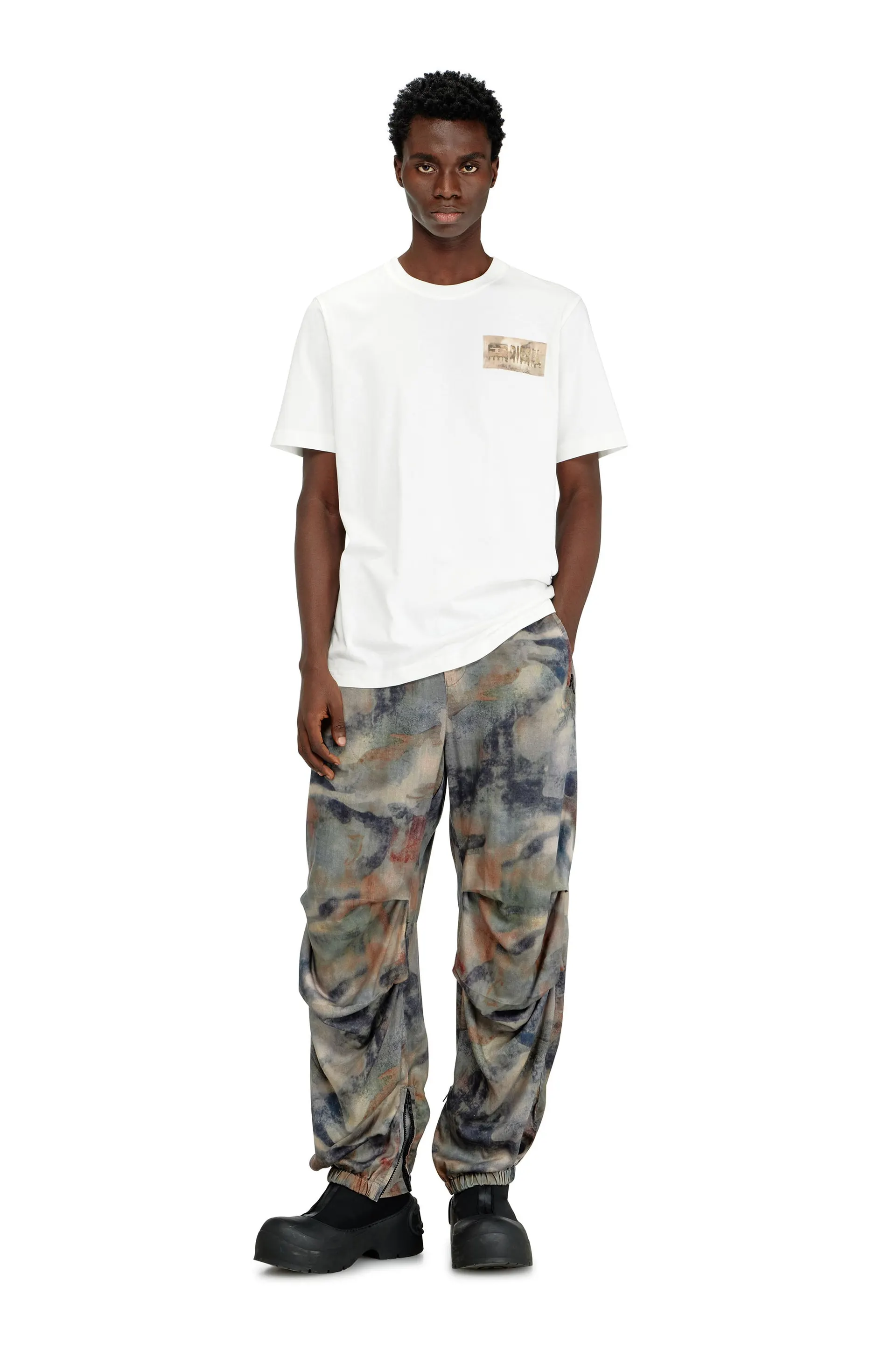 T-shirt with camouflage patch