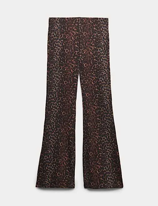 Hochwasser-Leggings mit Leopardenmuster und hohem Baumwollanteil (6–16 J.)