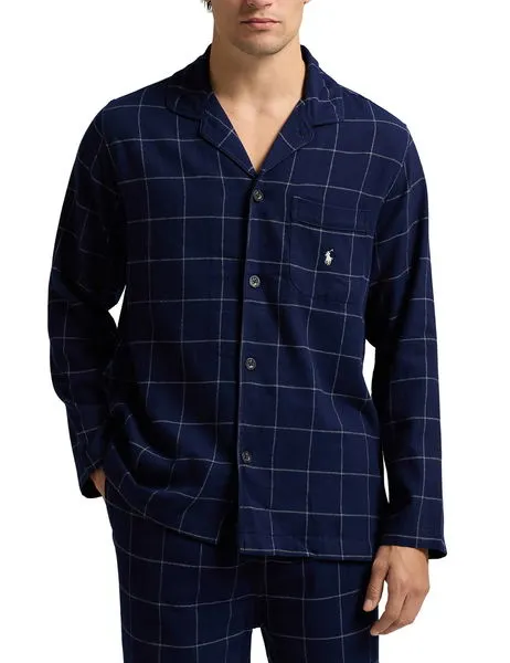 Plaid Flannel Sleep Set Navy