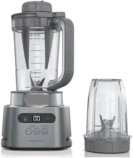 Ninja Twisti Blender (model SS 150), Smoothies, Frozen Drinks, 3 Auto iQ Preset Programs, Advanced Blades, 1500 W, 34 Oz, color Silver