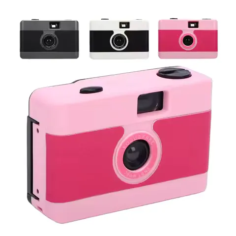 35mm Film Camera Vintage Style Reusable Camera Built in Flash for Travel Photography