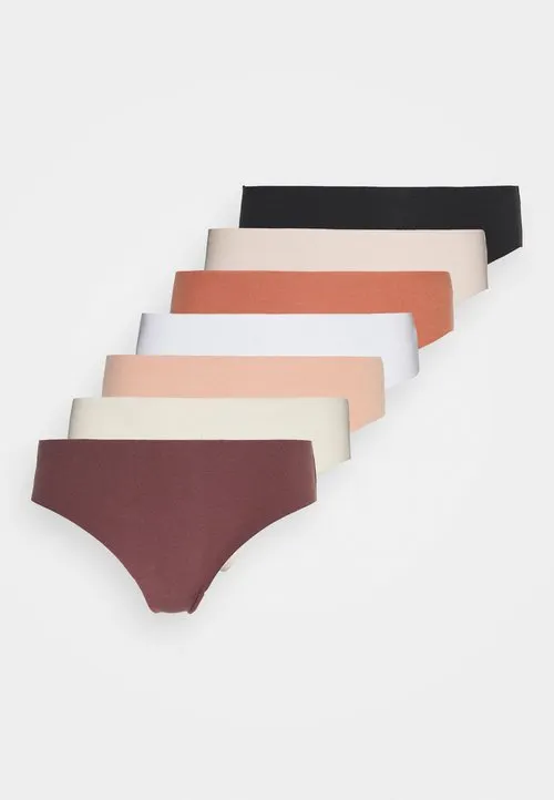 7 PACK LAZER CUT COTTON THONG - Stringtruse - nude