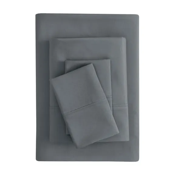 Mainstays Super Soft Brushed Microfiber Bed Sheet Set, Soothing Gray, Queen, 4 Piece