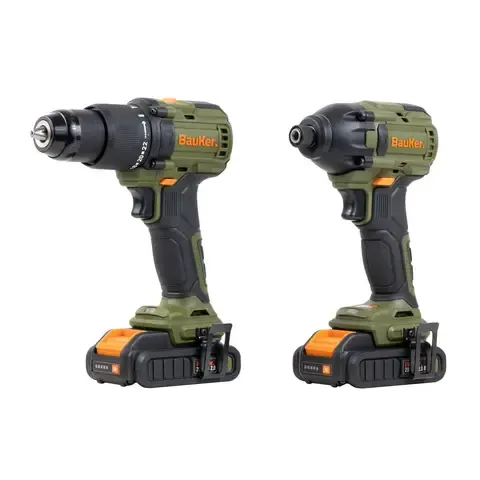 Kit Rotomartillo + Atornillador de Impacto 20V, Bauker