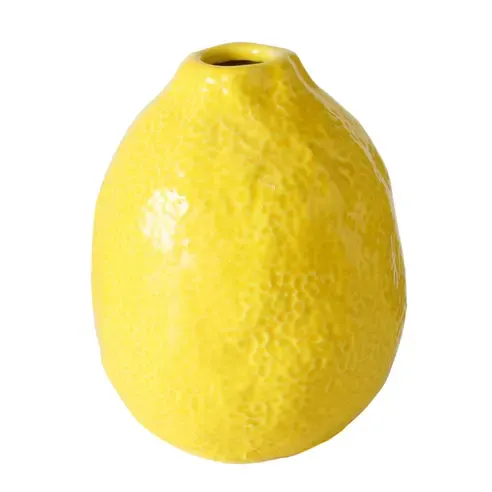 Vase - gelb - Zitrone - 12 cm hoch
