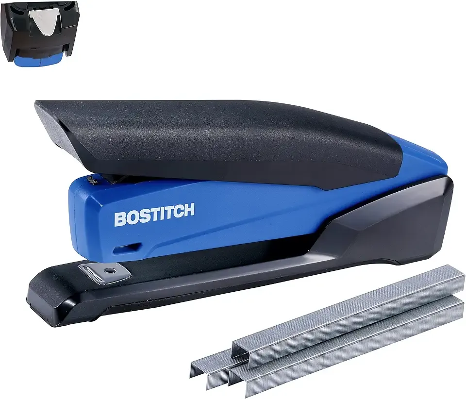 Bostitch Executive 3 in 1 Stapler, 20 Sheet, Staple Remover, Navy Blue