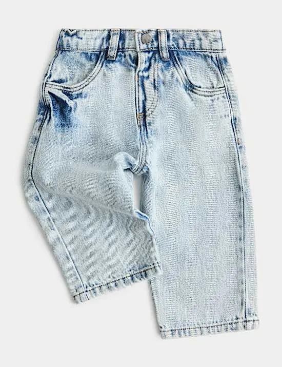 Karotten-Jeans aus reiner Baumwolle (0 Monate–5 Jahre)