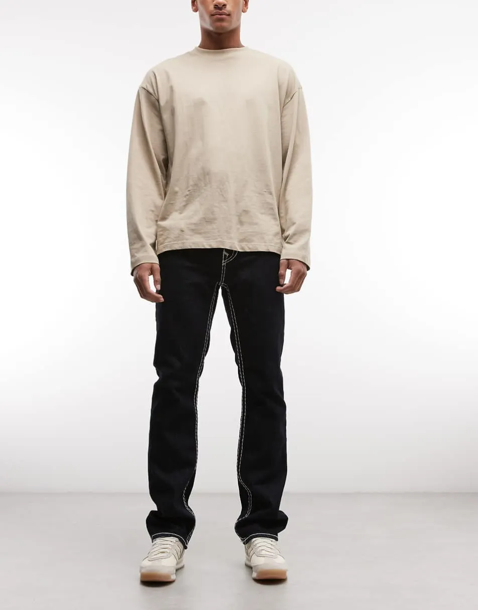 True Religion Ricky Super T straight jeans in rinse indigo