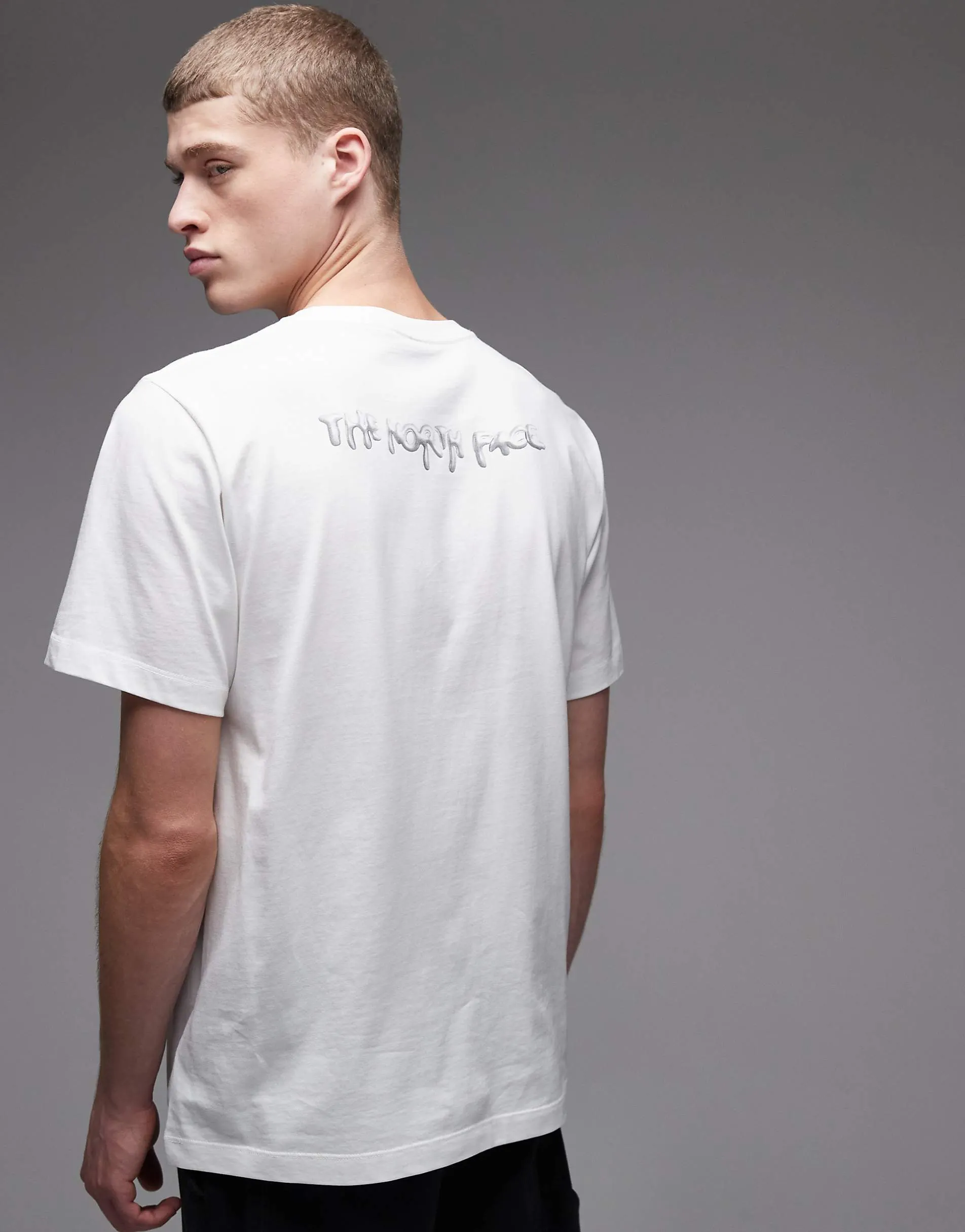 The North Face Liquid logo back print t-shirt in white
