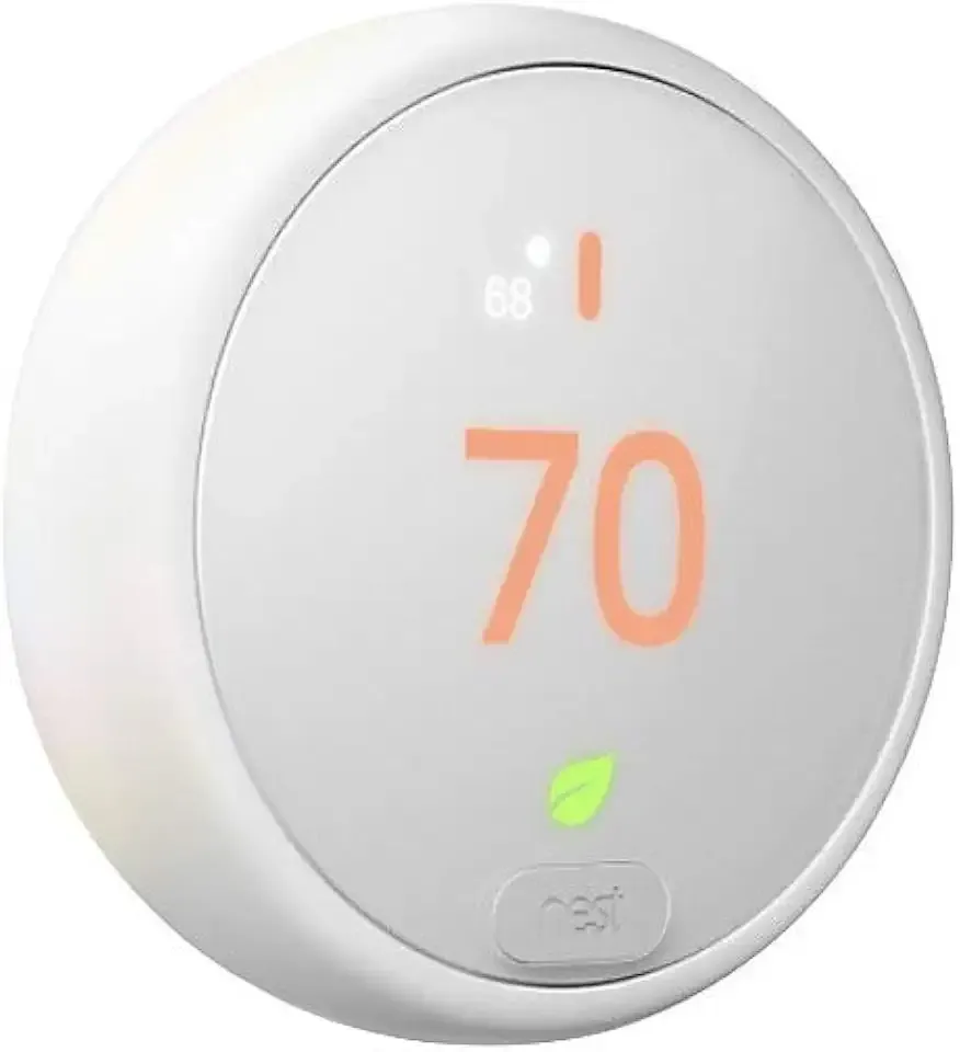 Nest Thermostat E - Programmable Smart Thermostat for Home - 3rd Generation Nest Thermostat - Works with Alexa,White