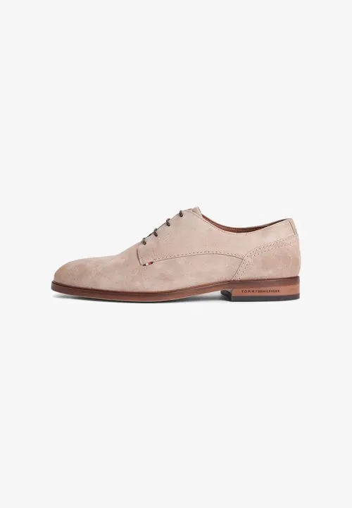 SUEDE DERBY SHOES - Snøresko - coastal taupe