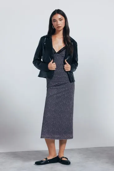 Vestido midi lencero