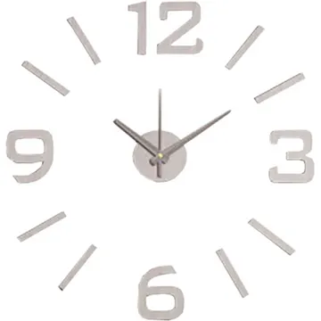 Orologio da parete adesivo silver