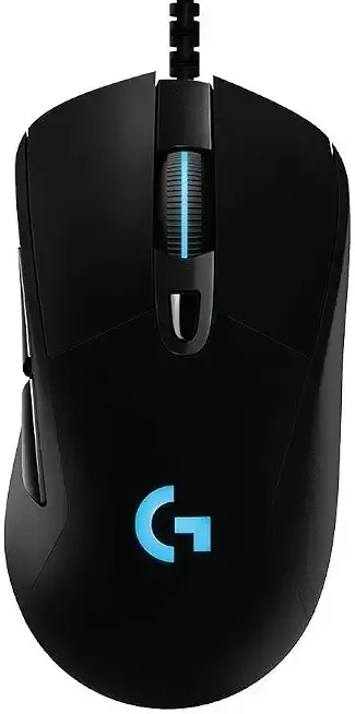 G403 Hero 25K Gaming Mouse, Lightsync RGB, Lightweight 87G+10G Optional, Braided Cable, 25, 600 DPI, Rubber Side Grips, Black