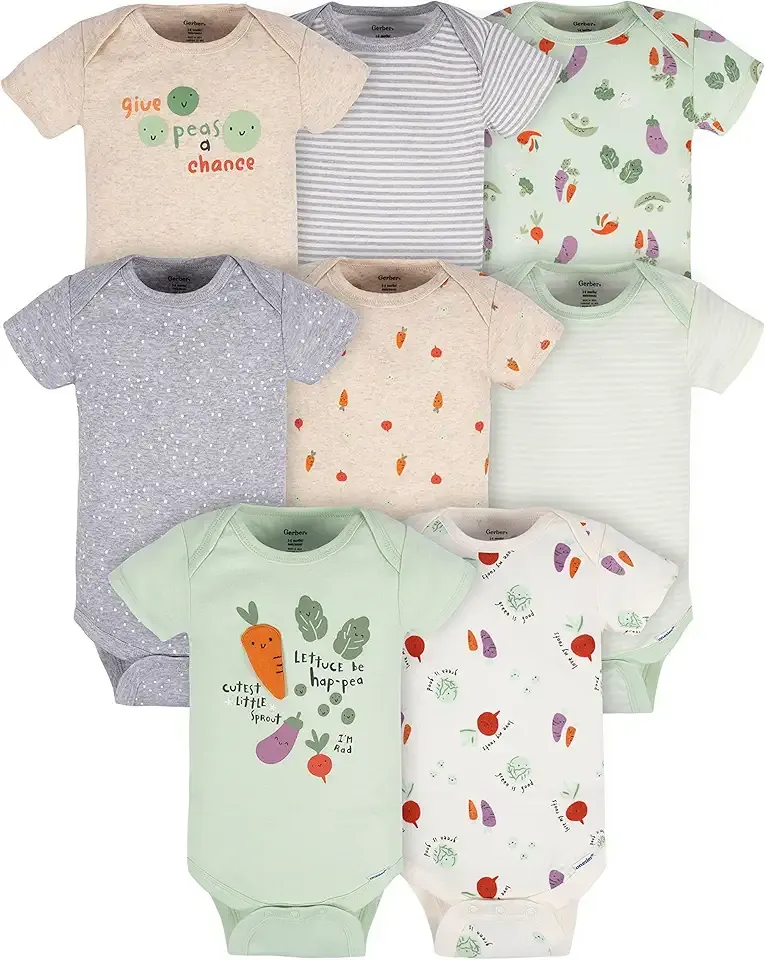 unisex-baby 8-pack Short Sleeve Onesies Bodysuits