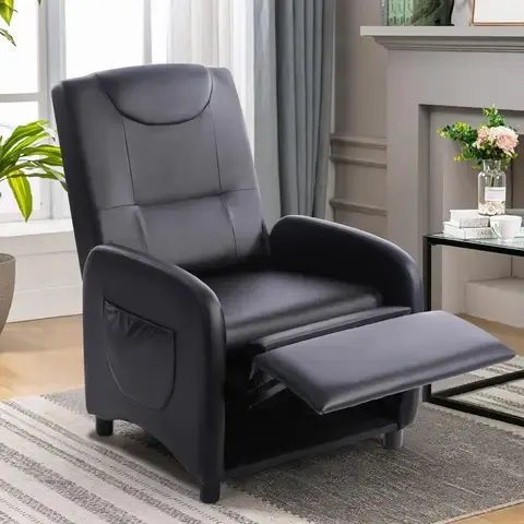 Sillón de descanso reclinable negro