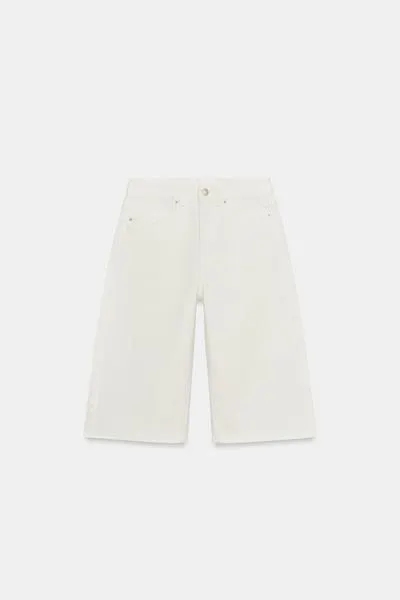 ZW COLLECTION MID-WAIST DENIM BERMUDA SHORTS