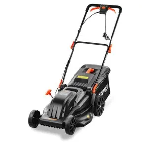 Fuxtec tagliaerba elettrico FX-RME43, 1200W, larghezza 43cm, altezza regolabile 25-75mm, cesto 45L